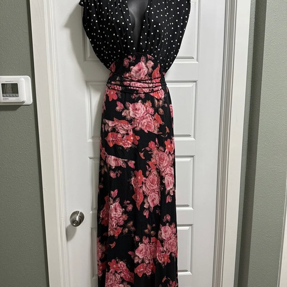 Free People Juniper Maxi Dress Floral Polka Dot Size XS NWOT - Picture 3 of 8